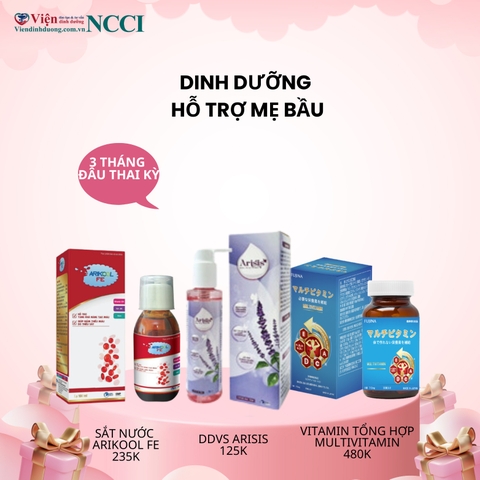 Combo dinh dưỡng hỗ trợ mẹ bầu 3 tháng đầu thai kỳ