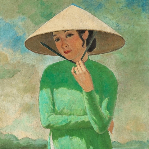 Người phụ nữ đội nón lá bên sông (~1,5 triệu USD)