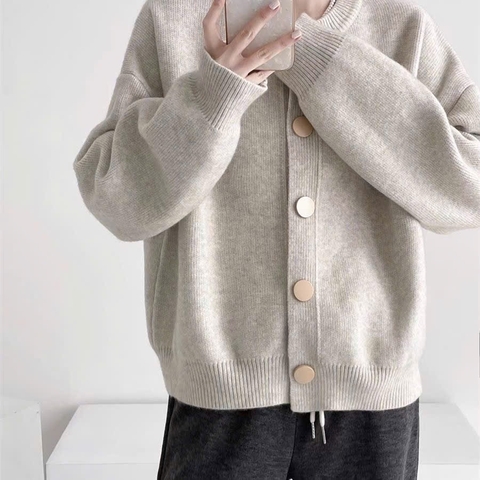 A392-Áo cadigan len be cúc đồng hàng Quảng Châu