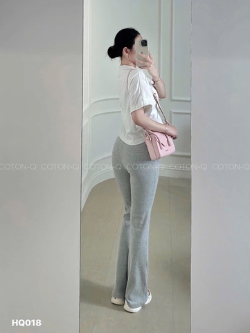 Quan070- quần dài loe chất tăm 2 màu đen-ghi 98cm