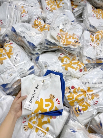 BT818-Bộ áo thun trắng cộc tay kèm quần short xanh Shin Bút Chì cho bé