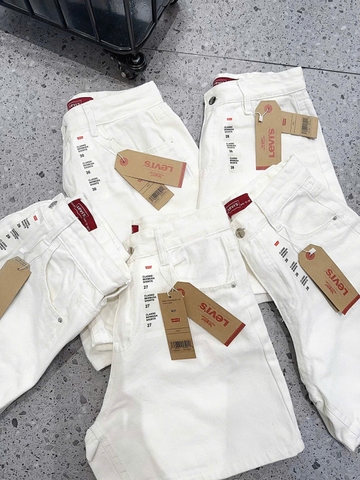 QUAN031-Quần JEANS ngố LÌ VAI màu trắng hàng nhà máy full tem