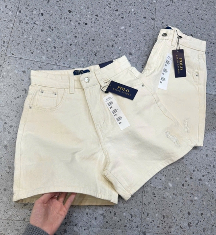 QUAN036- Quần JEANS đùi màu trắng full tem nhà máy