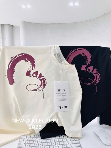 A207-ÁO thun suông trái tim Love 2 màu hàng quảng châu