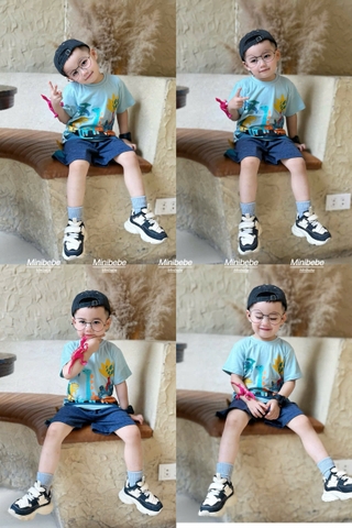 bT592- Bộ KL cổ dài quận đậm chất cotton mát