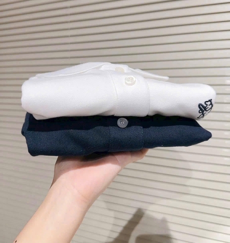 A255-Combo 2 áo polo nữ thêu gấu WH than trắng