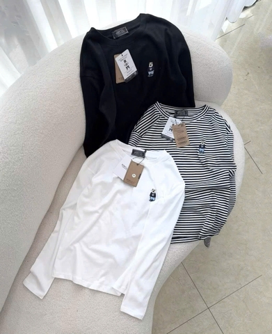 A367-Set 3 áo thun nữ thêu Gấu dài tay thu đông