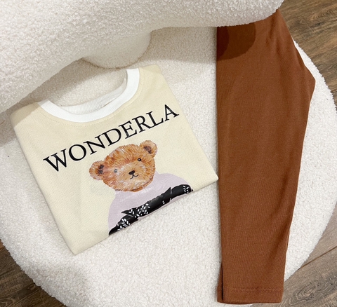 BN061- Bộ nỉ WONDERLA trẻ em VNXK