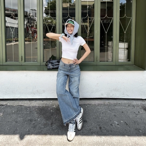 ☘️ quan071-QUẦN JEANS LOE GẤU VẠT KIỂU🌿