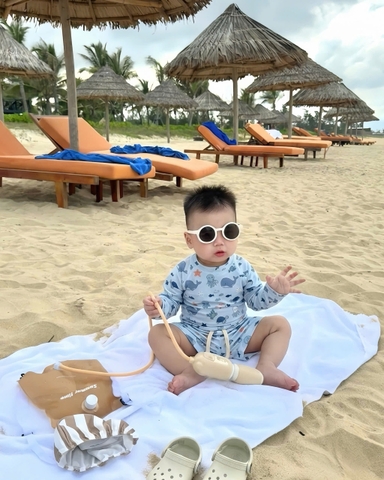 BOI02-Bộ bơi KHỦNG LONG XANH rời bé trai kèm mũ