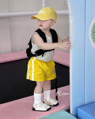 BT875-Set 3 quần cộc gió cạp chun cho bé 8-23kg