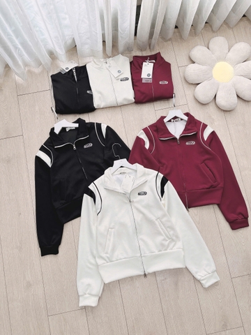 A126- Áo bomber nữ cổ cao 3 màu vải nỉ da cá