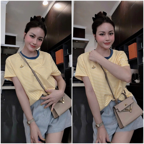 Set606- SET BỘ KẺ ÁO KẺ VÀNG PHỐI THÊU 🌿