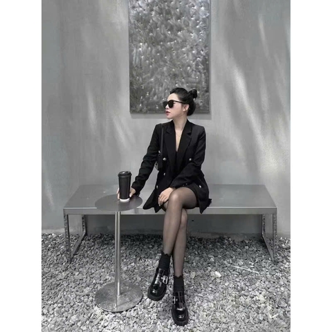 A145- Áo vest nữ  cúc đồng 2 lớp