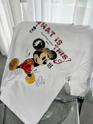 A241-Áo thun trắng Mickey dáng suông