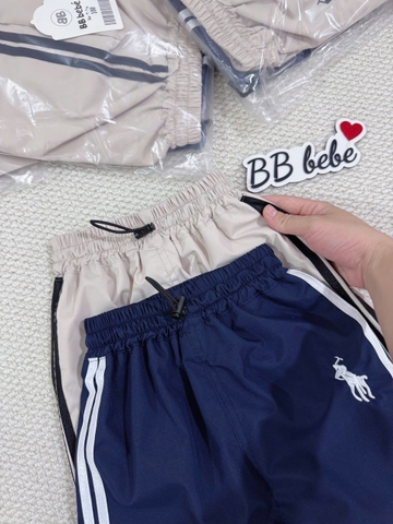 CB393-Combo 2 quần gió dài bé trai cạp chun bo ống