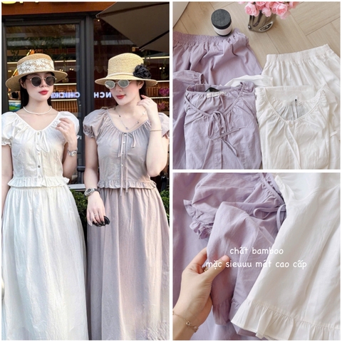 ☘️Set611- SET BỘ BÈO GẤU MIX CV A DÀI chất đũi🌷