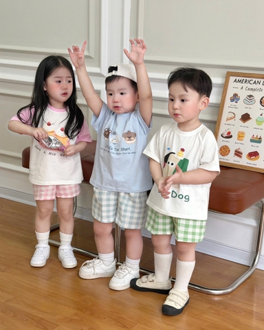 BT891- Bộ cotton mặc nhà 4 màu
