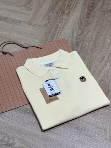 A247- Áo polo Gấu thêu màu vàng nhà máy full tem