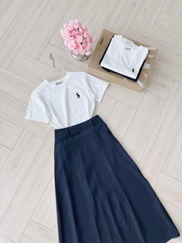 ☘️SET580- SET CHÂN VÁY TÍM THAN MIX ÁO THÊU 🌿