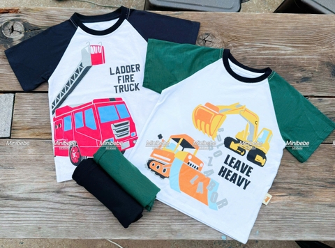 cb339- Combo 2 bộ phối cần cẩu chất cotton phối tay