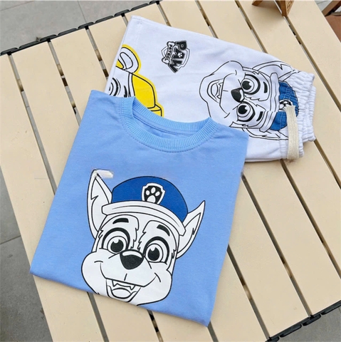 BT452- Bộ cứ hộ xanh quần trắng  bé trai loại đẹp