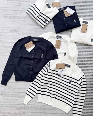 A336-Áo len cadigan thêu gấu 3 màu