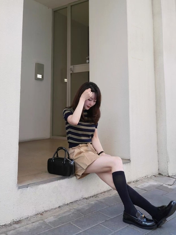 A353- Áo len kẻ mongtoghi mỏng 4 MÀU