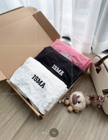 QUAN101- Set 3 quần short cộc cạp chun đen trắng hồng