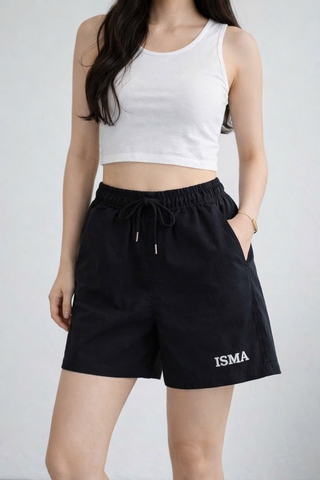 QUAN101- Set 3 quần short cộc cạp chun đen trắng hồng