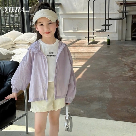 Aokid021- Áo gió nhăn 1 lớp trẻ em màu pastel