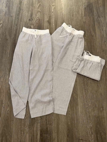 QUAN109-Quần kaki suông màu kẻ đen cạp cun co dãn hàng nahf máy đủ tem
