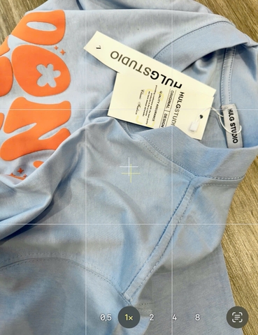 A519-Áo thun suông  xanh chữ cam mẫu mới hot 2026