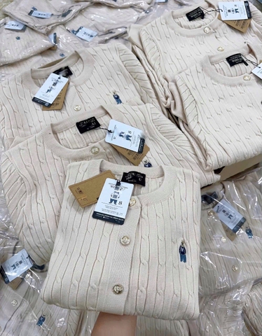 A407- Áo len thừng gấu màu be hàng nhà máy chuẩn