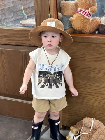 bT573- Bô AYYBe áo cotton quân kaki mềm màu be