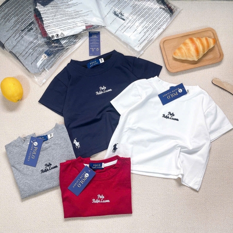 CB301- combo 4 áo phông cổ tròng RLP chữ in loại đẹp