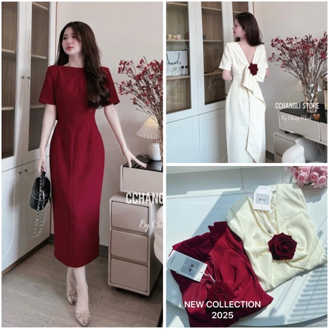 ✨ DAM135-VÁY NƠ ĐÍNH HOA DÁNG DÀI 2 LỚP ✨