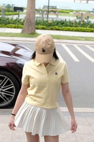 A247- Áo polo Gấu thêu màu vàng nhà máy full tem