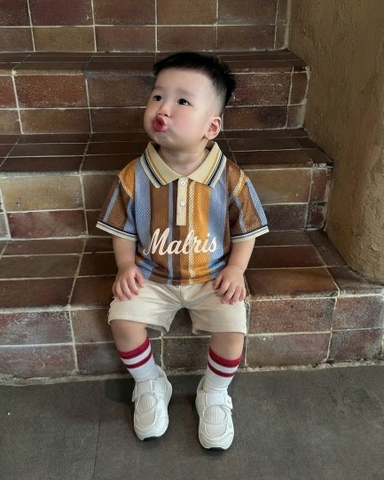 BT1020-bộ thông hơi MATIS màu cầu vồng mix quần kaki be
