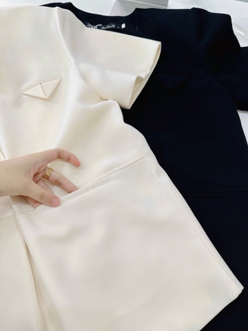 A393- Áo vest blazer cộc tay công sở 2 màu