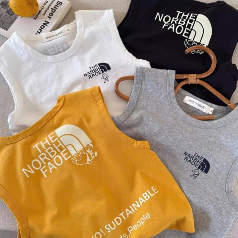 BT865-ComBo 4 áo thun ba lỗ cotton mát cho bé 9-27kg