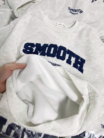 Set809 Bộ mặc nhà áo nỉ màu xám phối quần bo ống