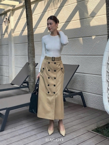 SET340- SET CV MIDI ĐAI ÁO ZIP CO GIÃN  TKẾ ☘️