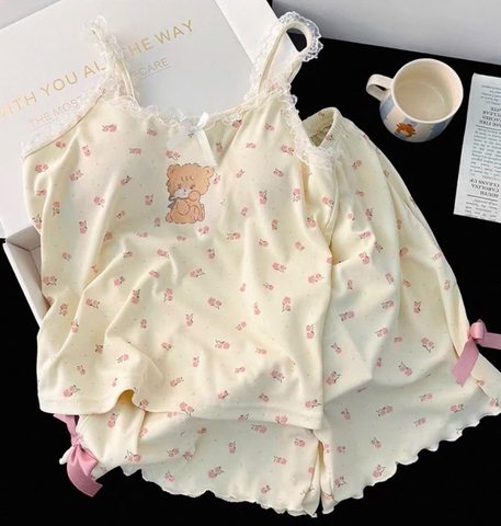 Set876- Bộ 2 dây mặc nhà cộc có sẵn đệm ngực CÓ SIZE LỚN