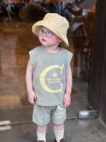 CB2288- combo 2 bộ balo ngồi sau Vàng- Ghi chất cotton