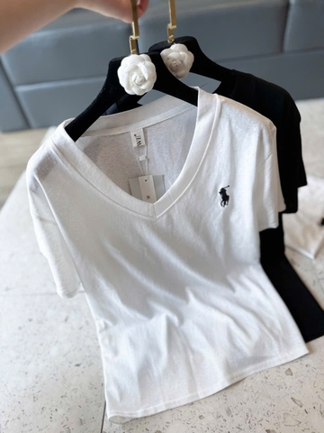 A280- Áo polo màu hồng thêu ngựa chất zip