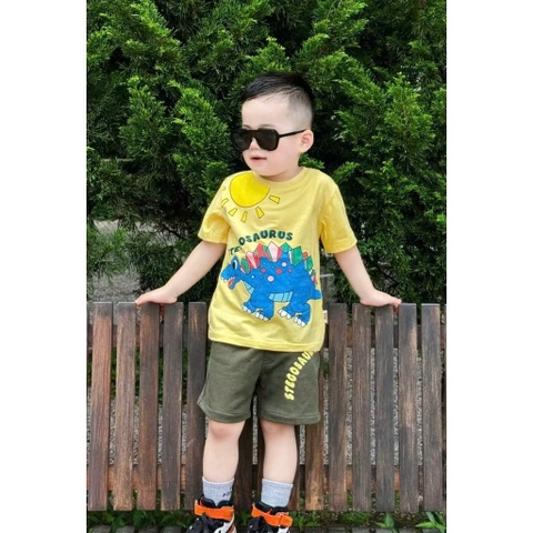 BT544- Bộ áo cotton Stego mix quần nỉ màu rêu