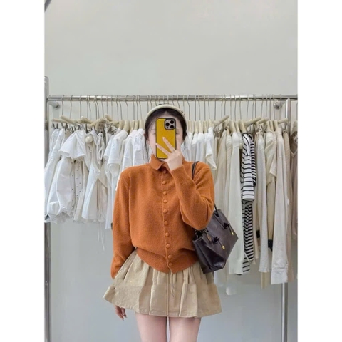 A551- Áo len cúc bọc quảng châu 4 màu chất len lông rất đẹp