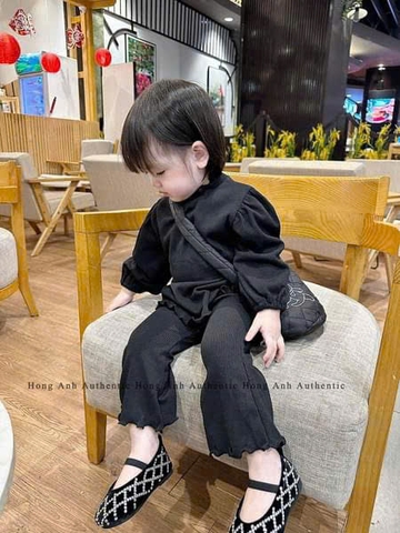 CB6167-Combo 4 quần legging loe bé gái vải tăm co dãn thoải mái cho bé