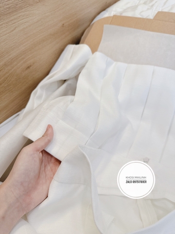 Set trắng LI-EN quần ống suông có lót